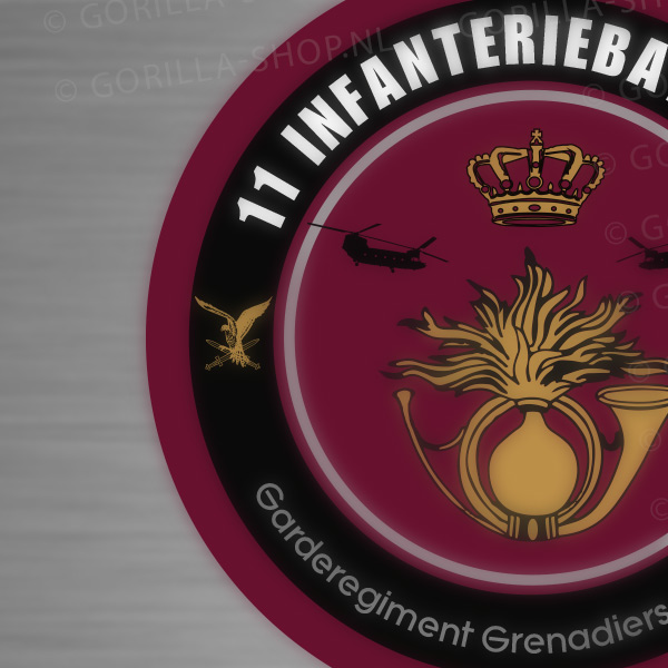 11 infanteriebataljon sticker (rood) 11 infanteriebataljon sticker (rood)