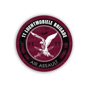 import placeholder for sticker 11 luchtmobiele brigade, rood, rond
