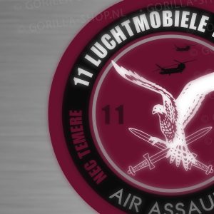11 luchtmobiele brigade sticker (rood)