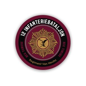 import placeholder for sticker 12 infanteriebataljon (lmb), rood, rond 1