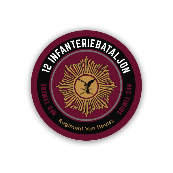 import placeholder for sticker 12 infanteriebataljon (lmb), rood, rond 1 import placeholder for sticker 12 infanteriebataljon (lmb), rood, rond 1