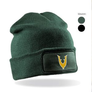 muts / beanie veteraan (oker kleurig symbool)