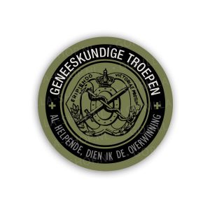 import placeholder for sticker geneeskundige troepen (gnk) , groen, rond