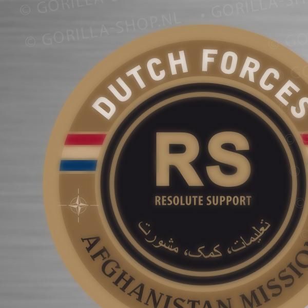 resolute support sticker zandkleurig resolute support sticker zandkleurig